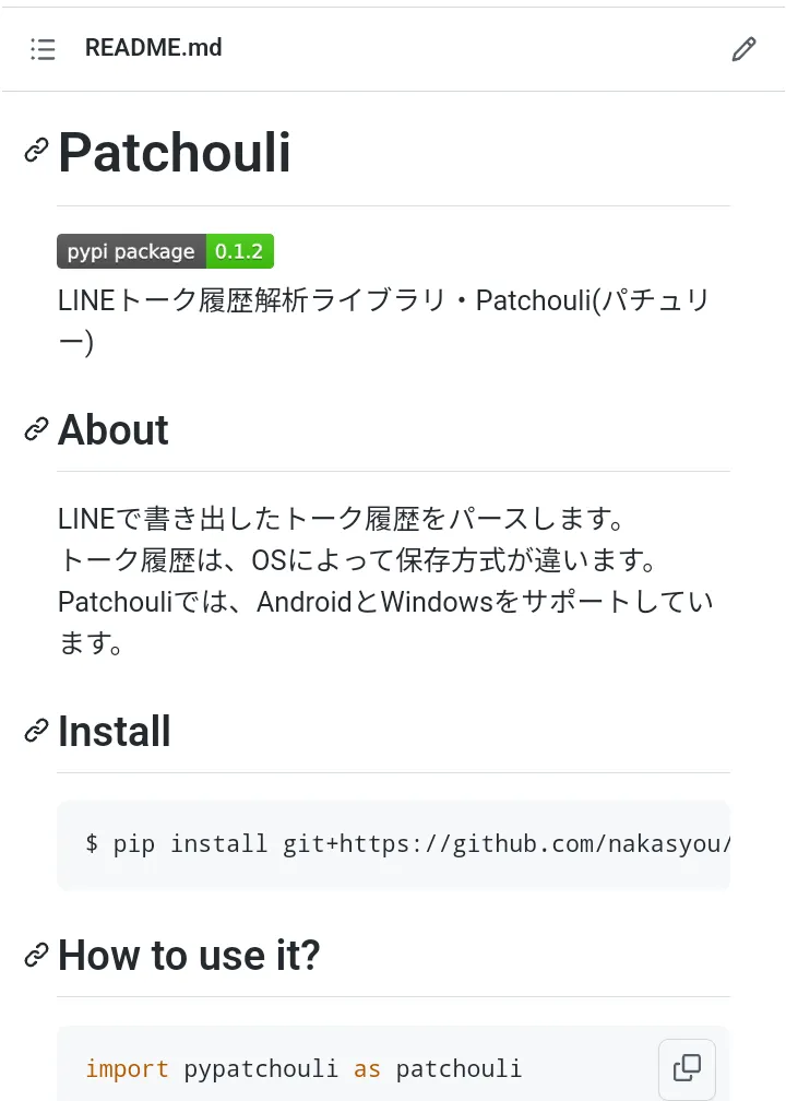 Patchouliのサムネイル